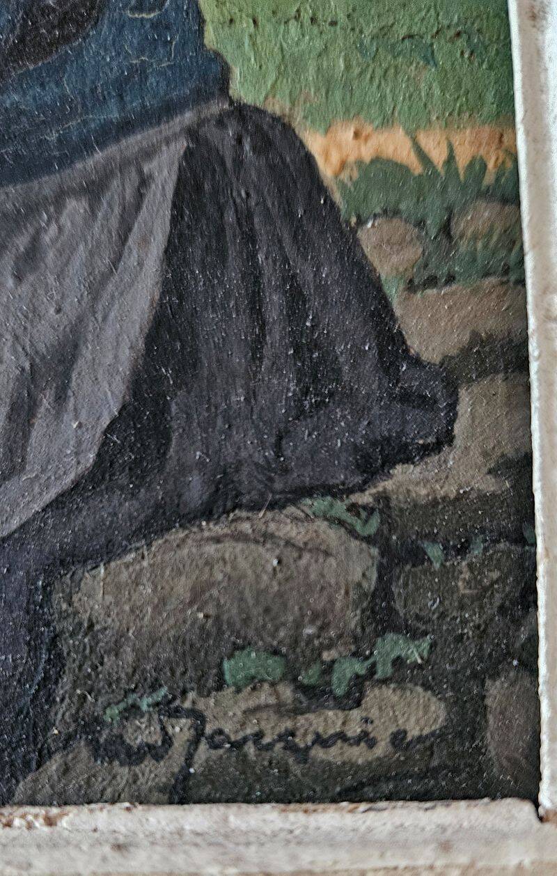 Marcel Jacquier - Oil on Panel Scene of Pardon in Brittany