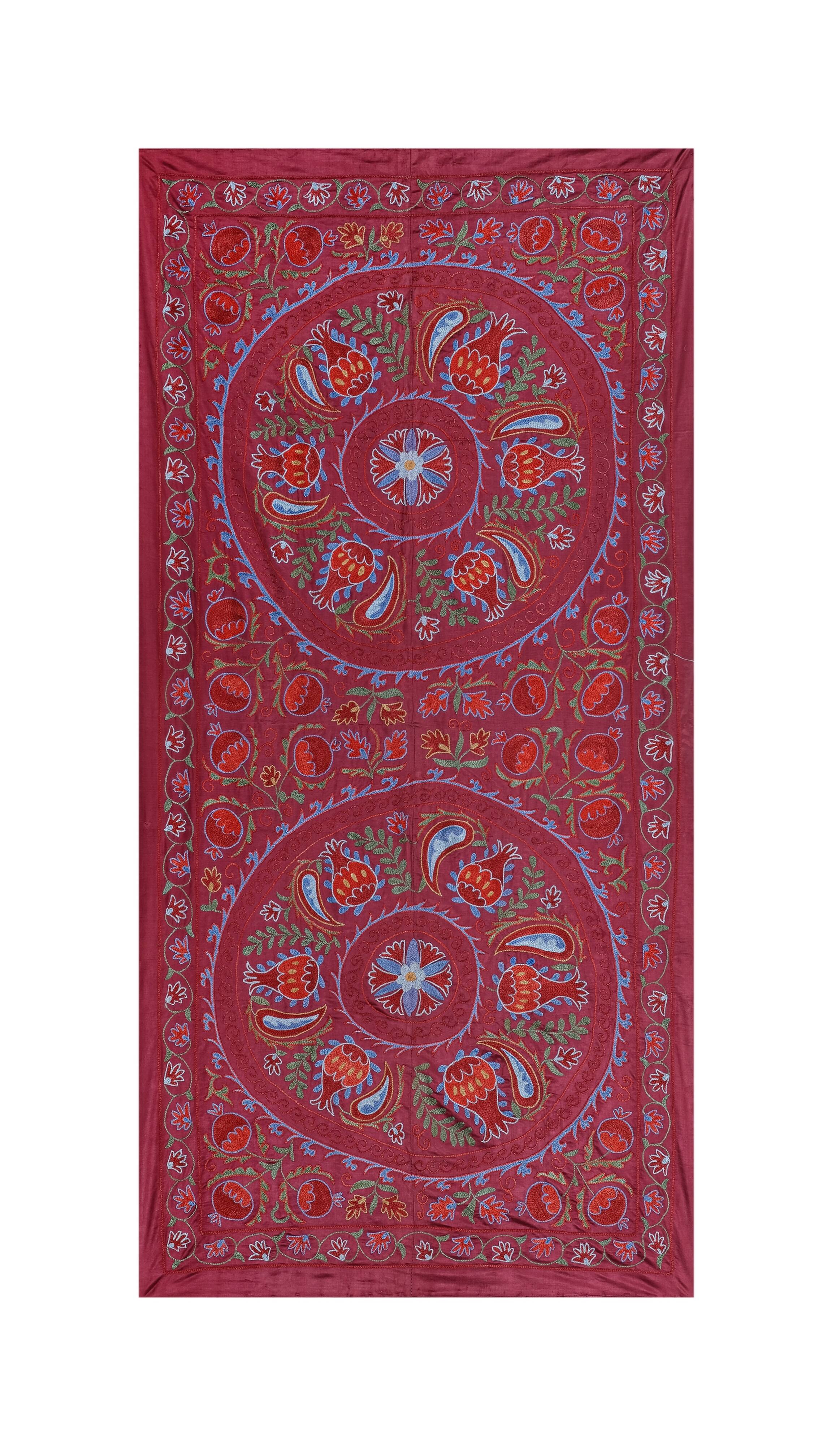 Hand knotted rug, vintage Turkish rug 94x189 cm