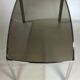Metal base dining table and smoky tempered glass tray 70/80s