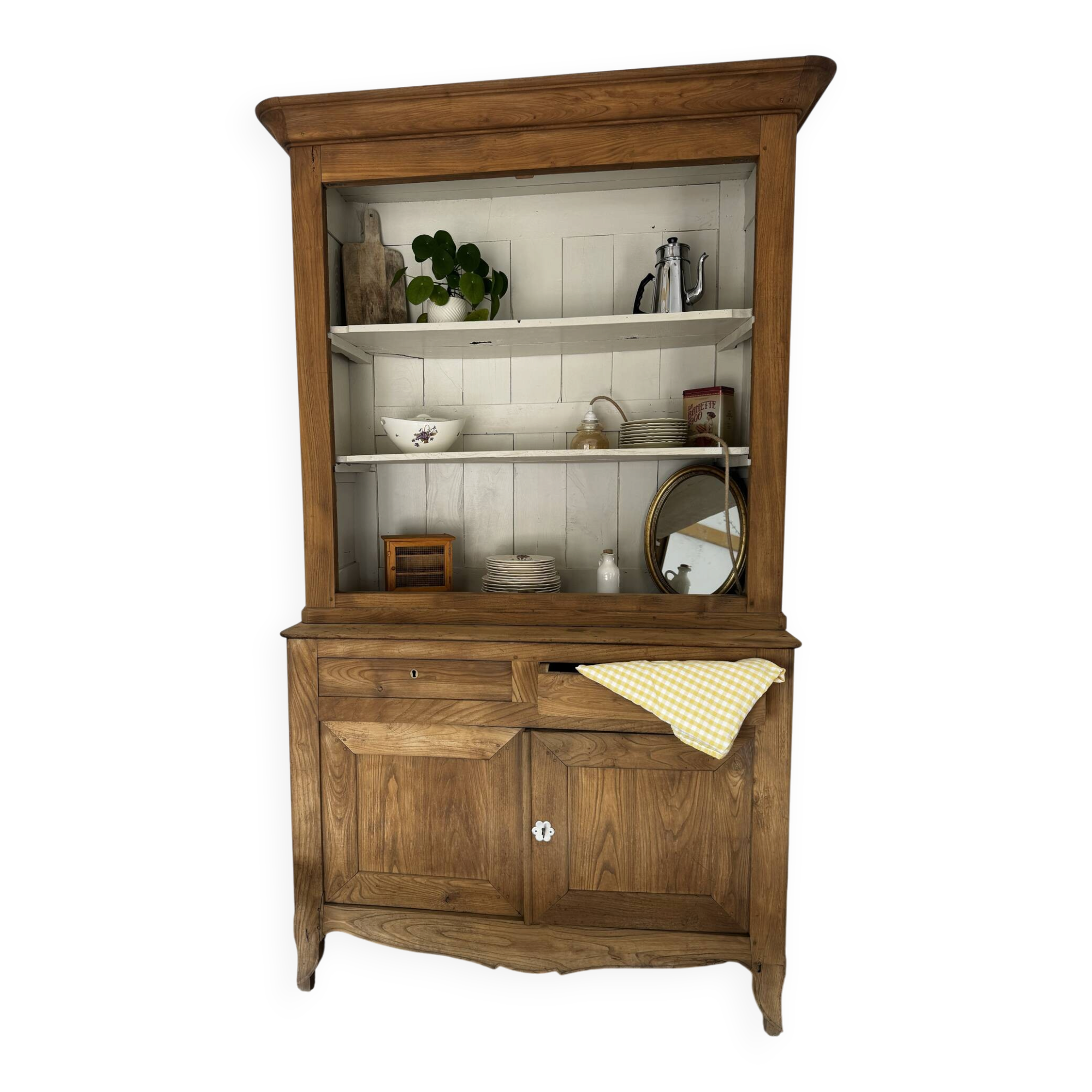Buffet with 2 bodies in walnut
