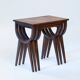 Tables gigognes gigognes du milieu du siècle avec parquet en chêne, France des années 1950