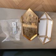 Applique italienne en verre et plaqué or 24 carats