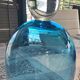 Blue glass vase design