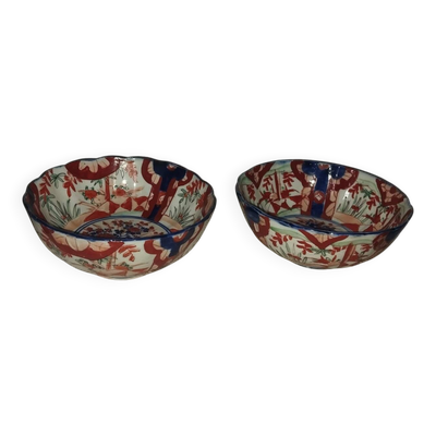 Paire de bols coupes porcelaine Imari