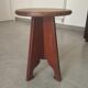 Antique oak stool, folk art