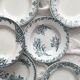6 mismatched Saint Amand ironstone soup plates
