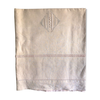 Old Sheet In Pure Thread Pink Powdery Linen