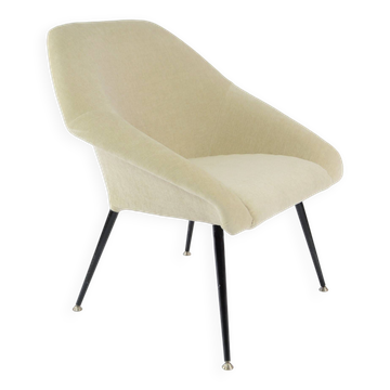 Fauteuil coquille crème/beige