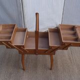 Small worker wood box sewing book