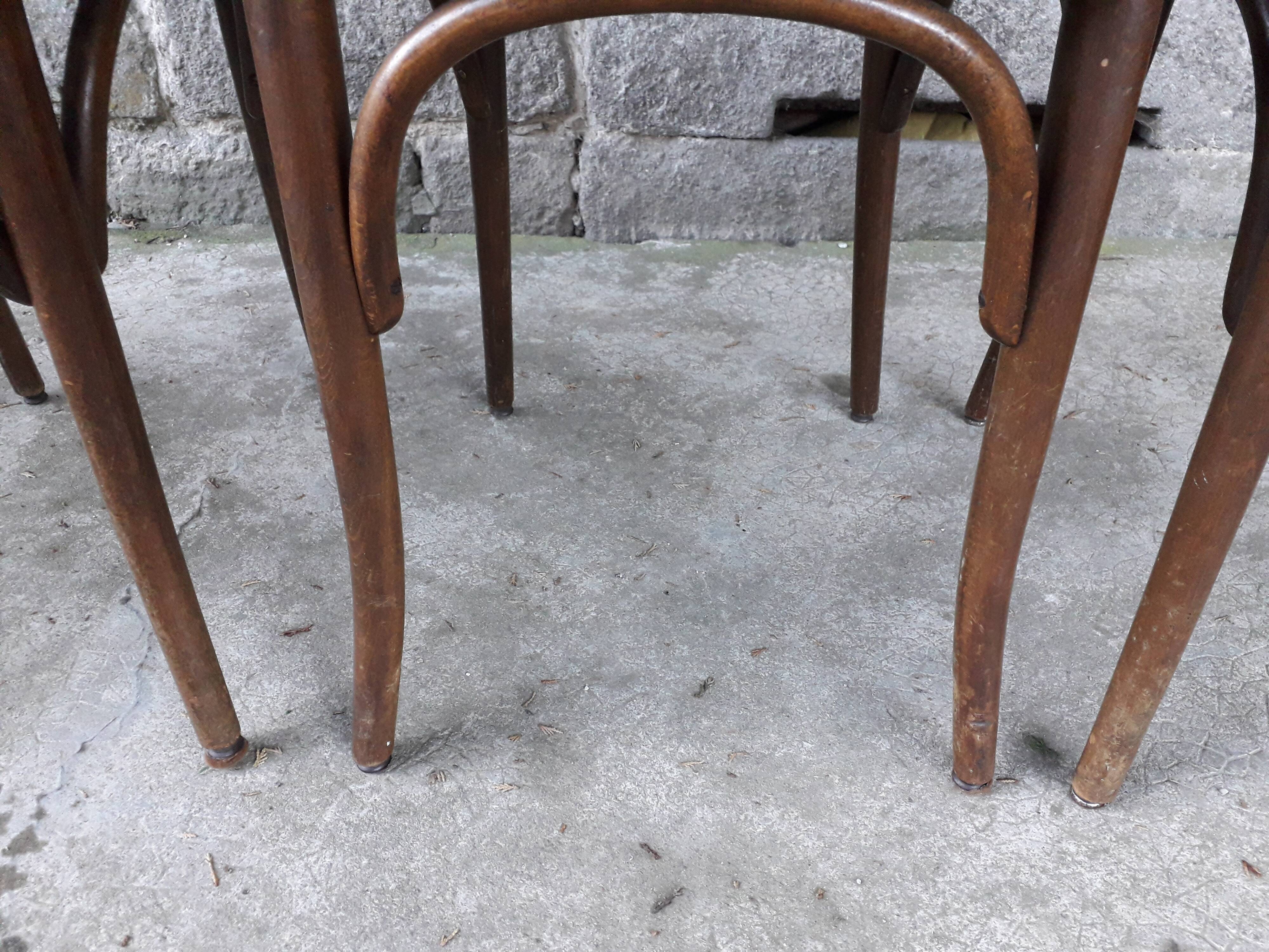 Series of 4 chairs bistro Thonet
