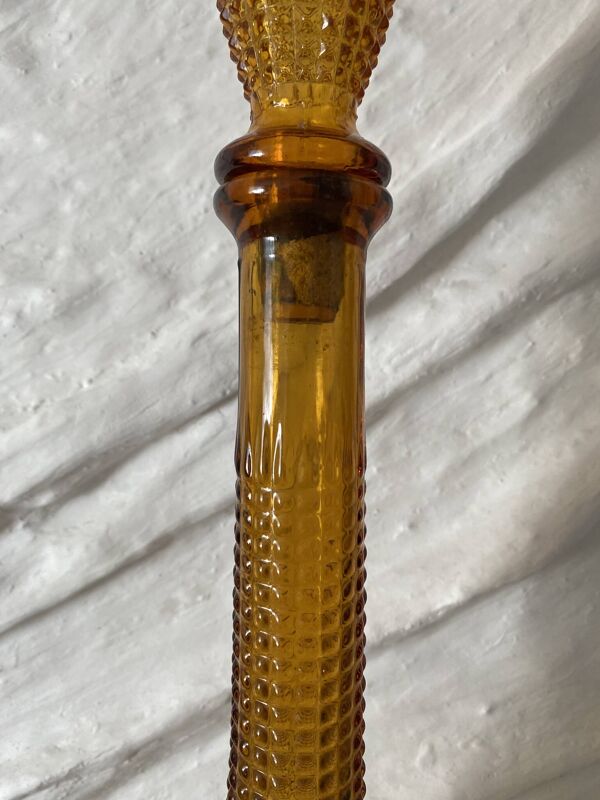 Carafe empoli ambre , carafe italienne années 60-70