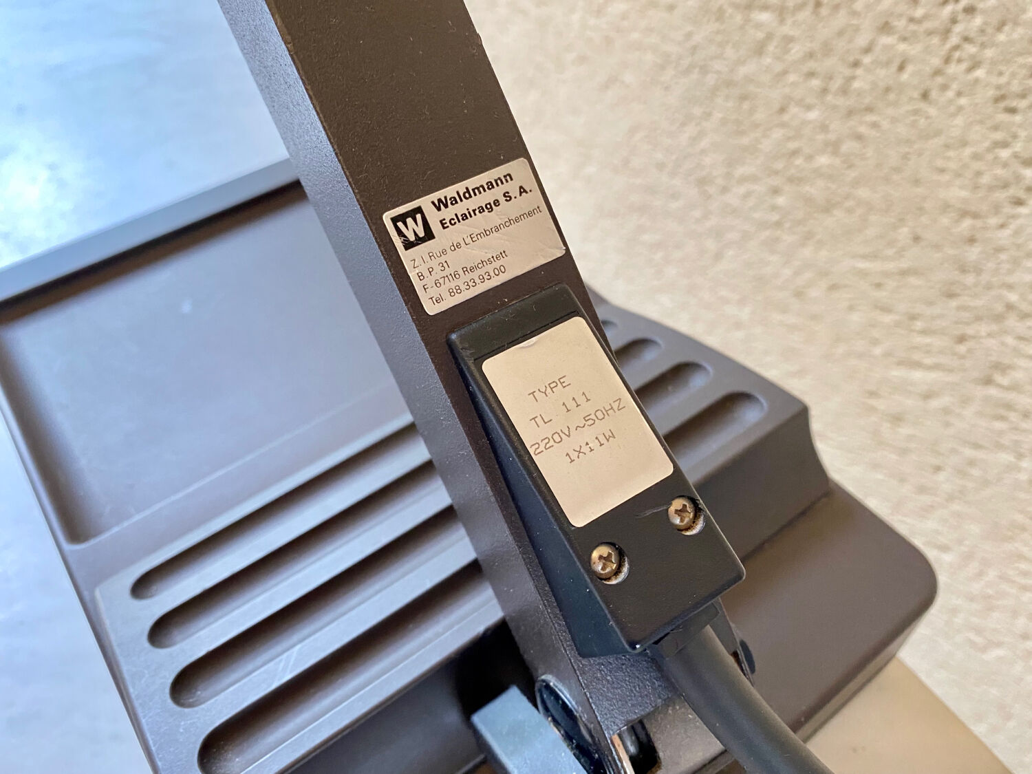 Neon desk lamp Waldmann TL 111 vintage 80s