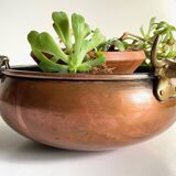 Cache-pot suspendu aux 3 buffles vintage