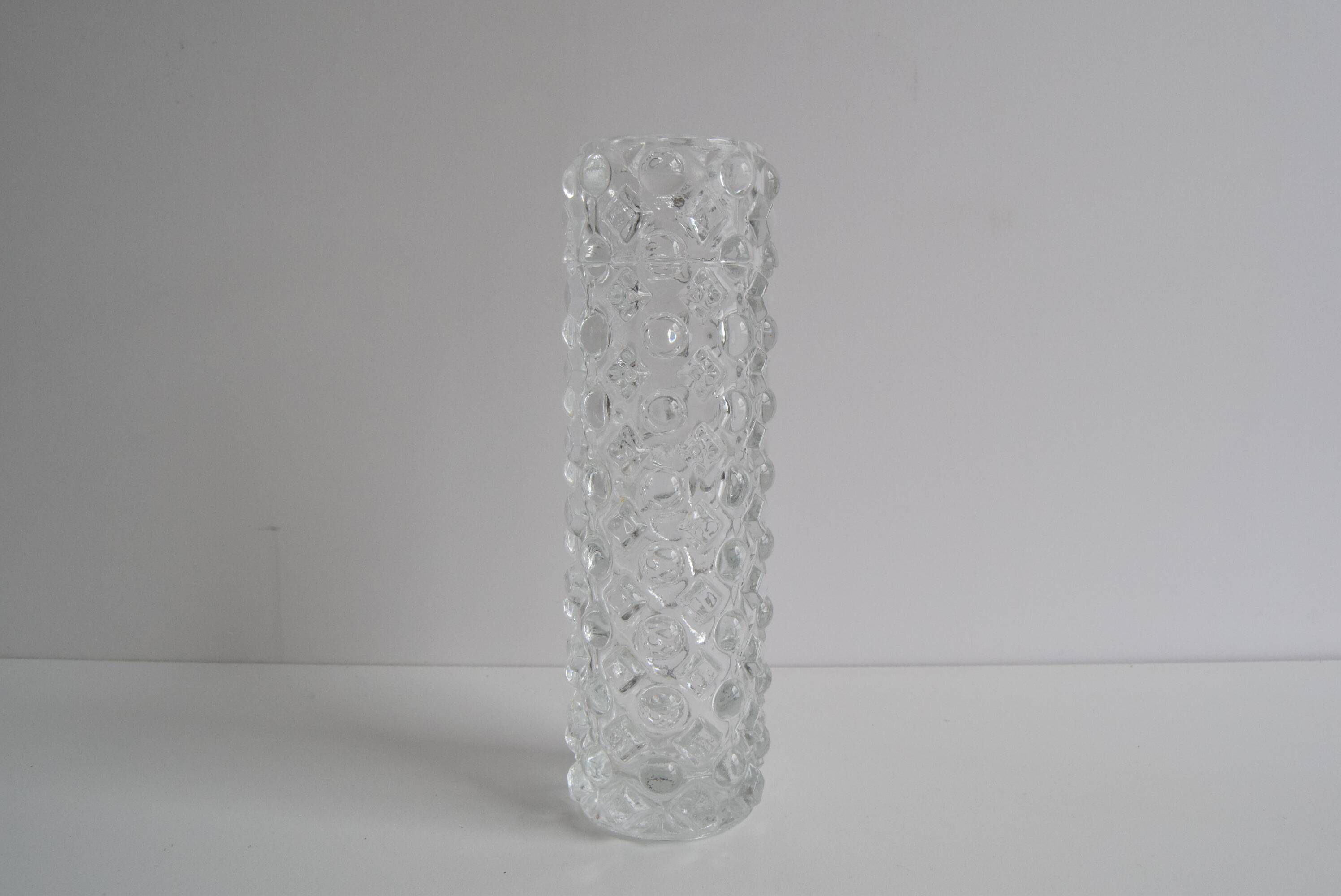 Vintage Glass Vase by Pavel Pánek for Sklo Union Libochovice, 1970's.
