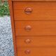 Commode en teck 4 tiroirs de style scandinave, années 70