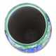 Vase Italien San Marino Titano, motif floral vert et bleu, MCM