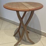 Round folding side table