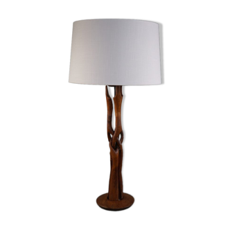 Lampe design organique vintage en bois, 1960
