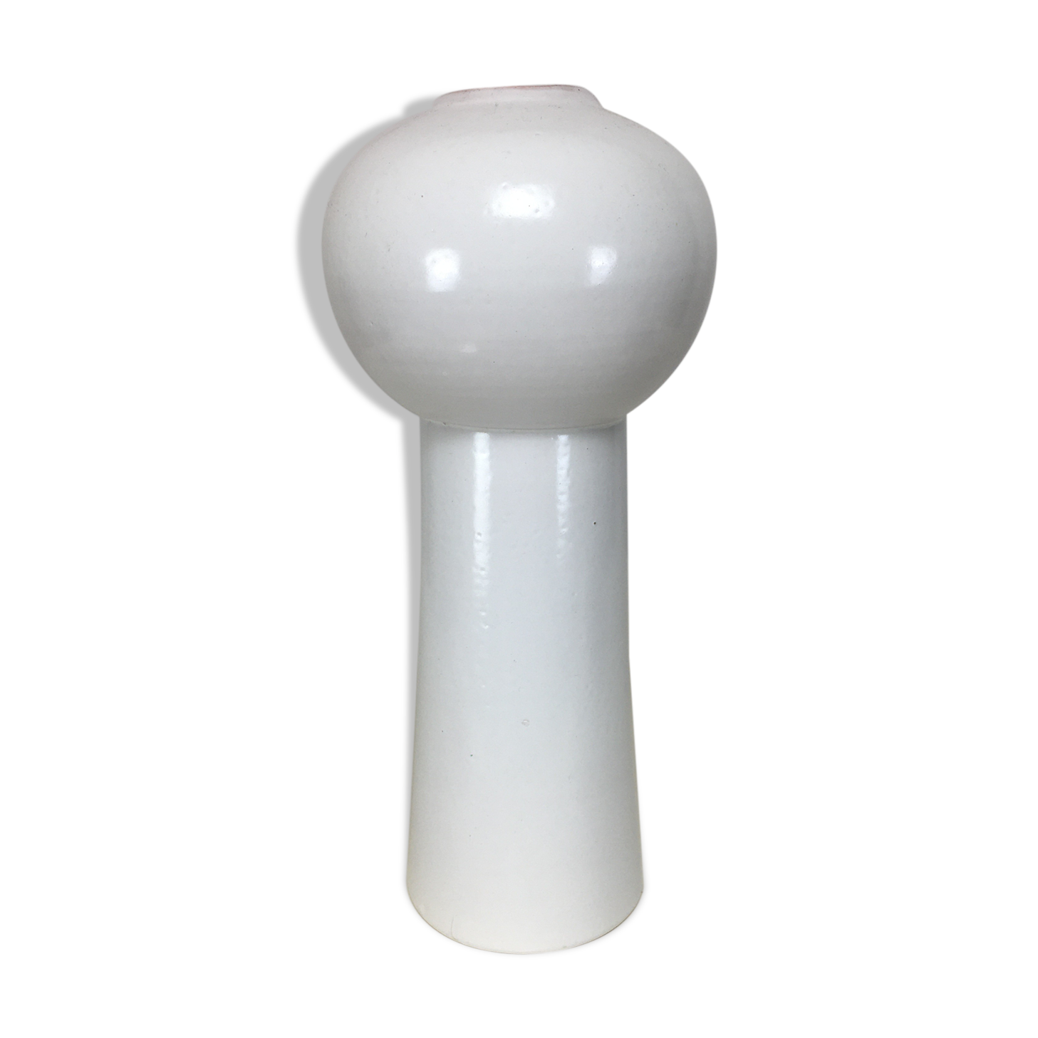 Scandinavian modernist vase, white ceramics