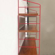 Étagère Teck Style Cordon Rouge Moderne Milieu du Siècle, Années 1960