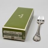 Lot de 12 fourchettes à huîtres Christofle modèle Marly – neuves sous blister, boîte d’origine scellée