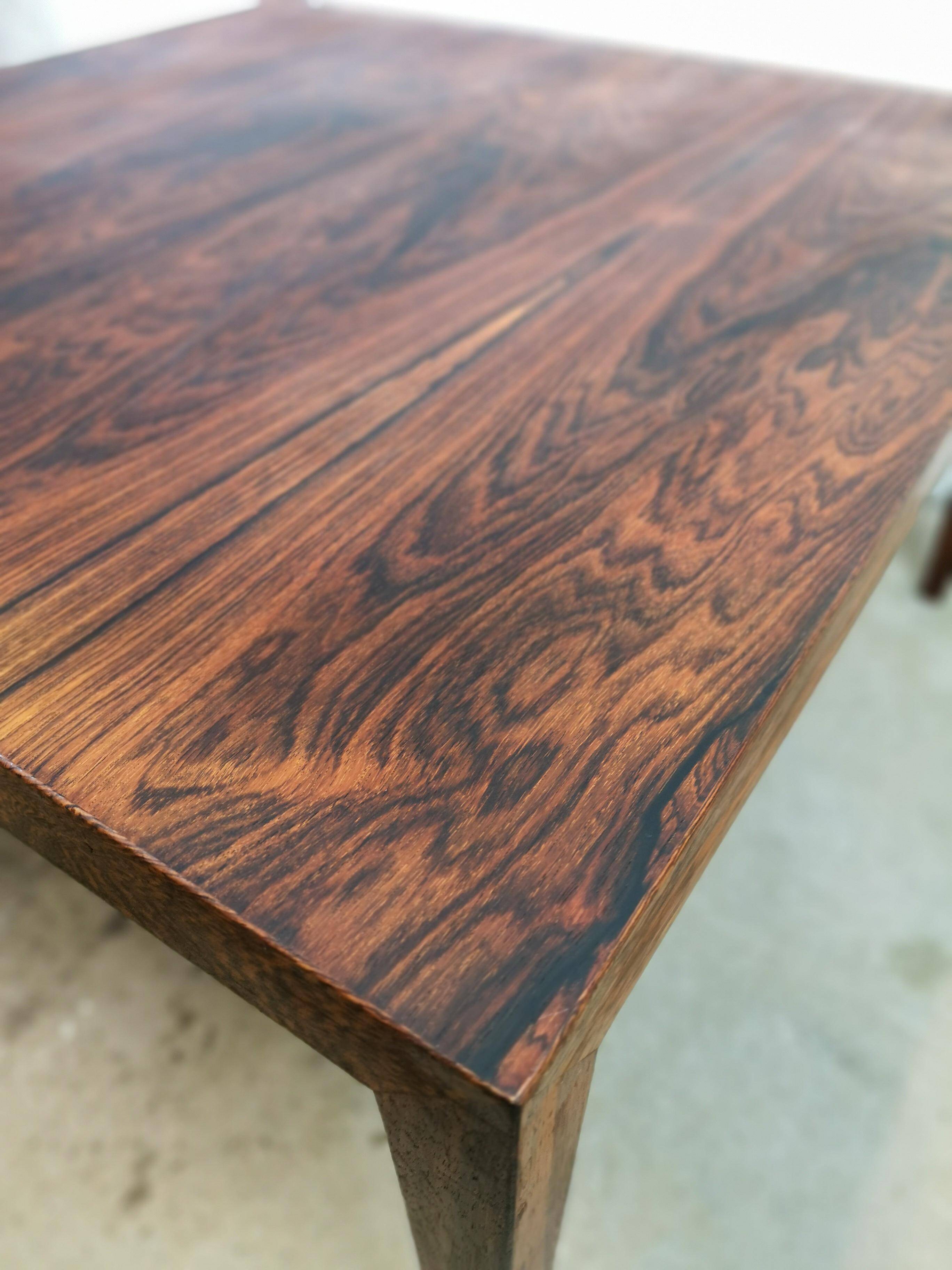 Large rosewood coffee table mid-century, Severin Hansen Denmark.