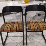 Pair of Baumann Sleigh model chairs, 1970