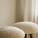 Modern Danish, a pair of tripod stools, seats reupholstered in lambswool, 1950s.