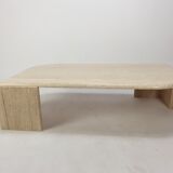 Italian travertine coffee table, 1980s