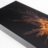 Vintage coffee table. Black lacquered wood with design by H D. France, 1980s