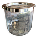 Champagne bucket glass and metal silver flagship for christofle