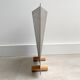 Vintage RVS Art Deco Vase with wooden 'legs' Mid Century