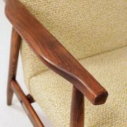 Pair de fauteuils vintage vert nébuleuse années 1970