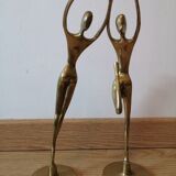 Vintage brass dancers duo
