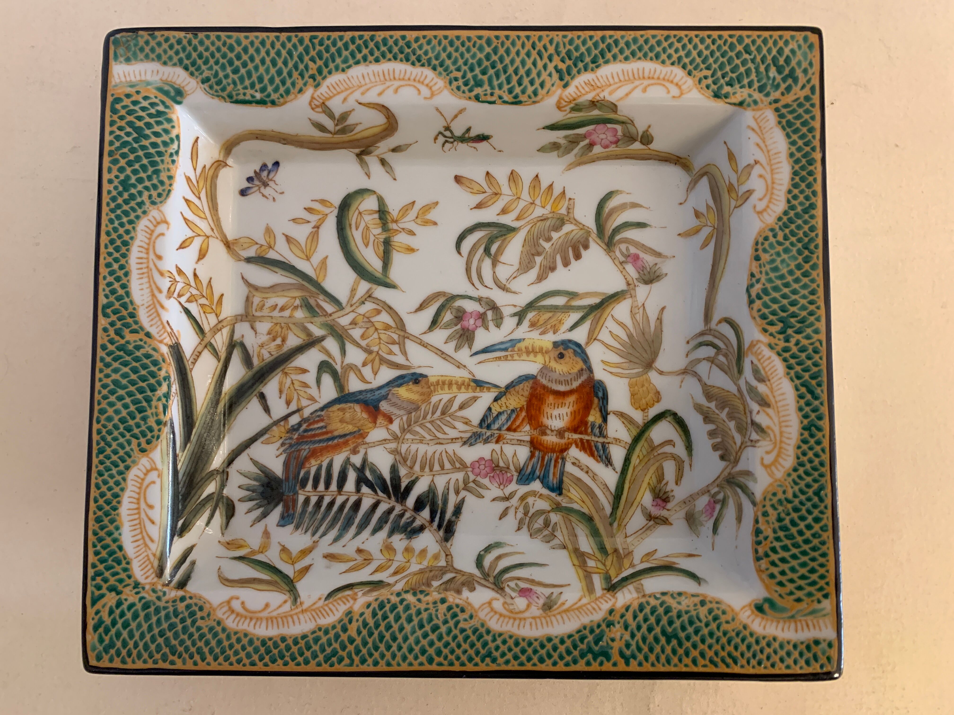 Empty hand-painted porcelain pocket Fabienne Jouvin