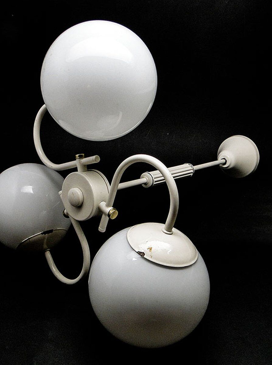 Chandelier à ampoules, Pologne, années 1970