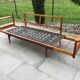 Daybed sofa scandinavian leather 60s