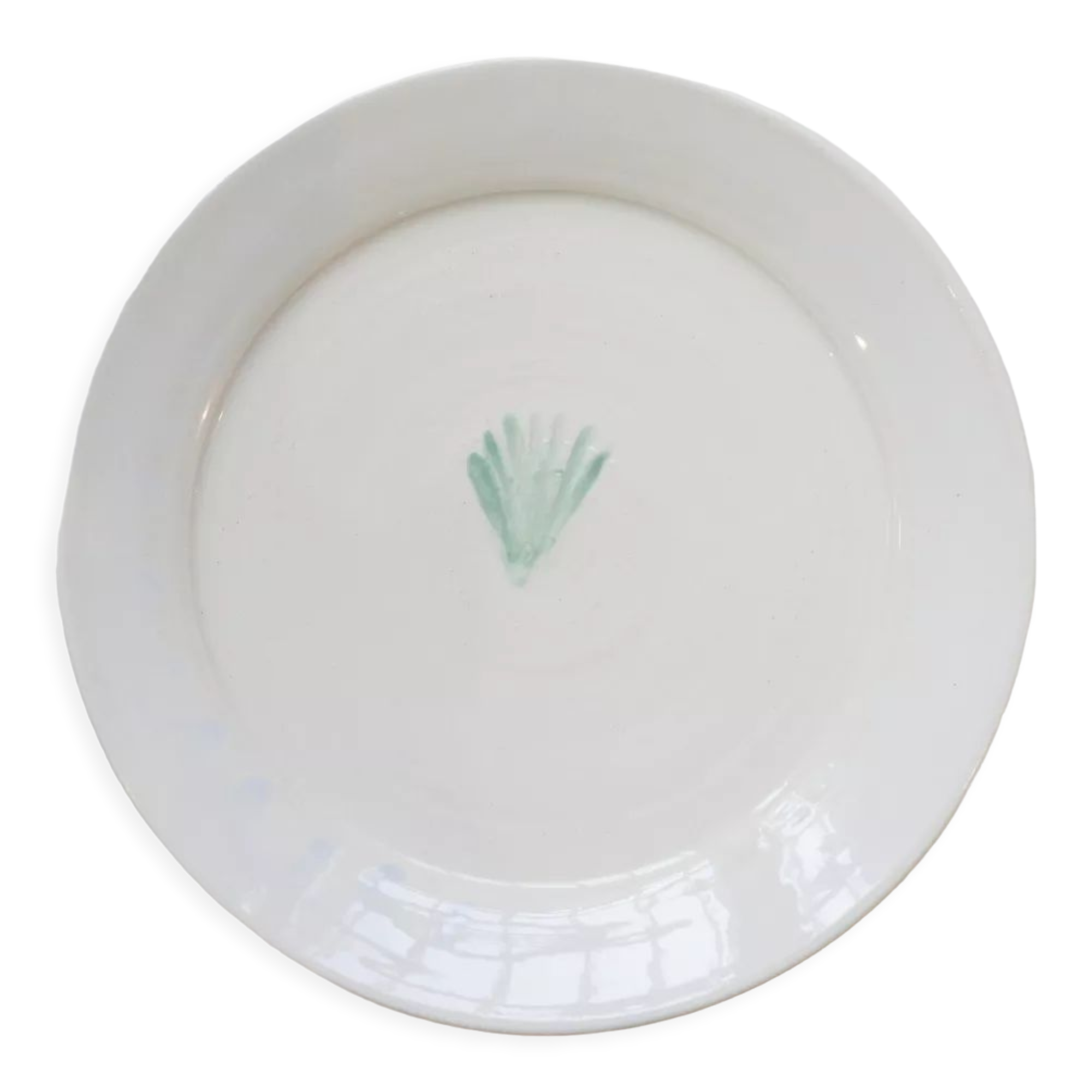 Green artisanal shellfish plate