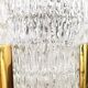 Kalmar Suspension Tambour Drum, Brass, Frosted Textured Glass, Austria, 1960s