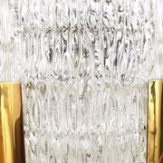 Kalmar Suspension Tambour Drum, Brass, Frosted Textured Glass, Austria, 1960s