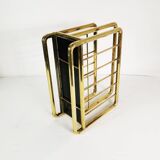 Art Deco brass newspaper rack, 1950s Germany