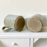 Paire de mugs en grès émaillé