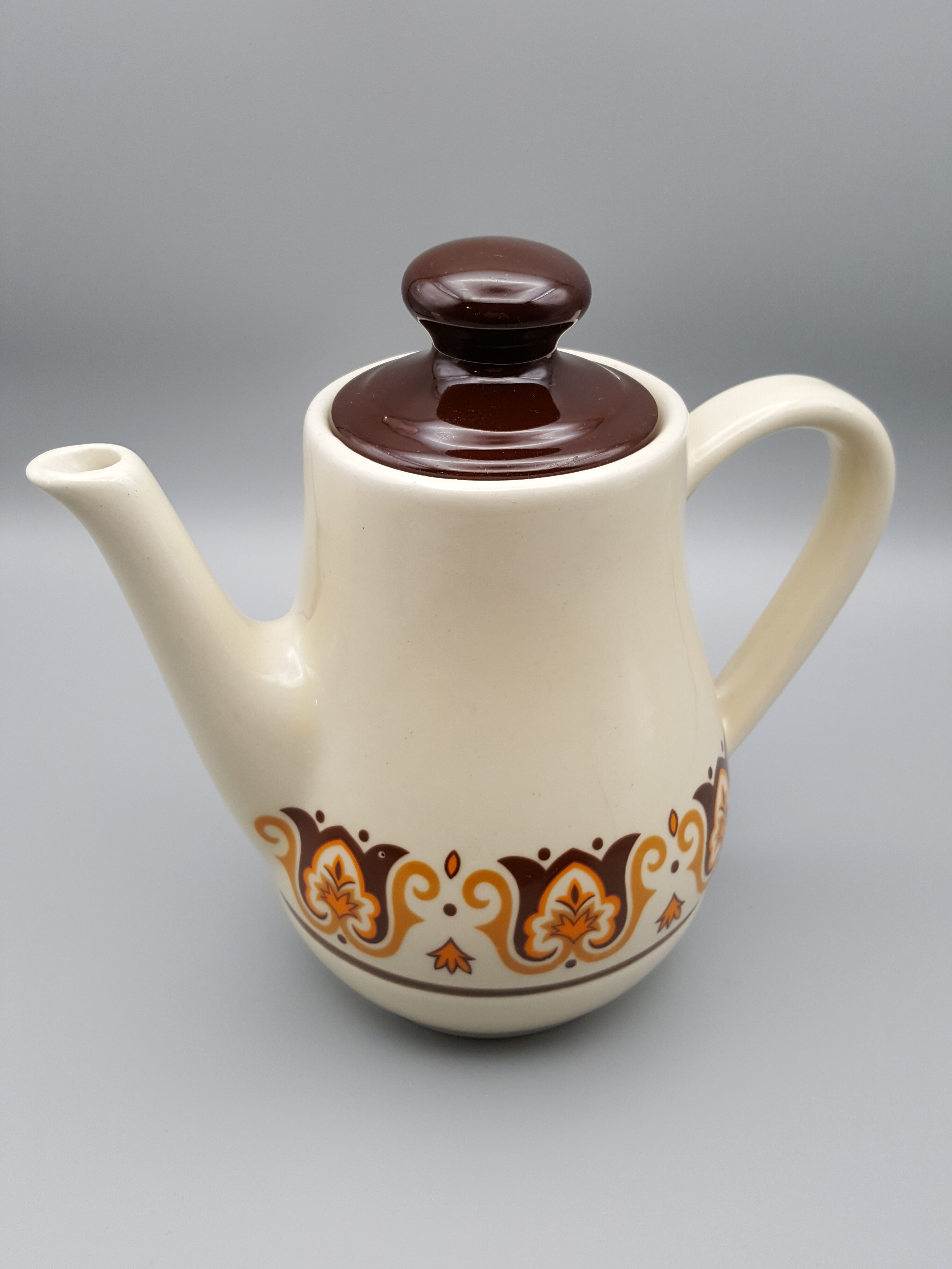 Coffee tea maker with 3 mugs cups Porcelain and fire Jet Nomar