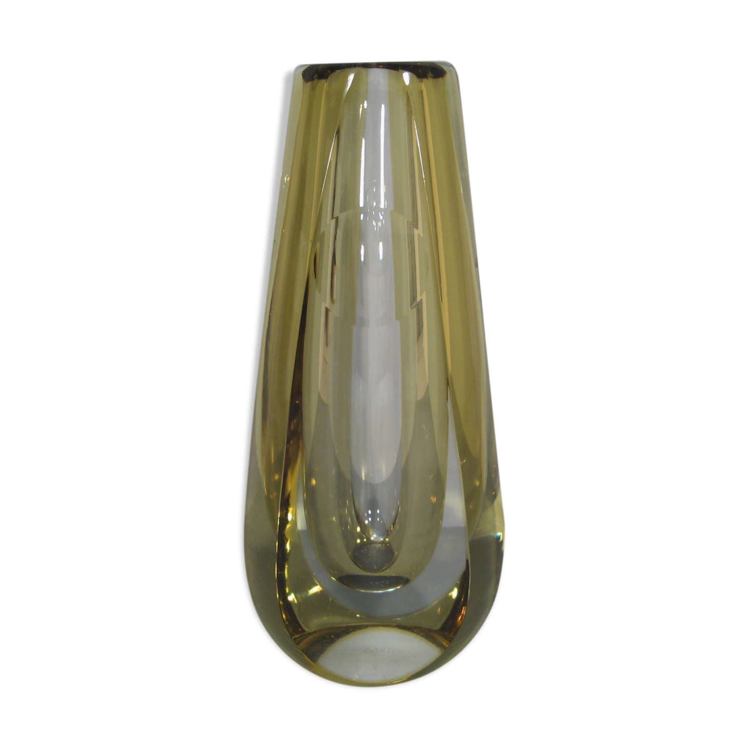 Vintage crystal vase j.b france 1970s