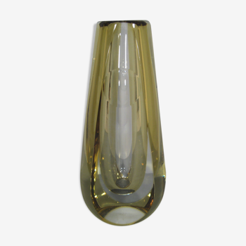Vase vintage en cristal j.b france années 1970