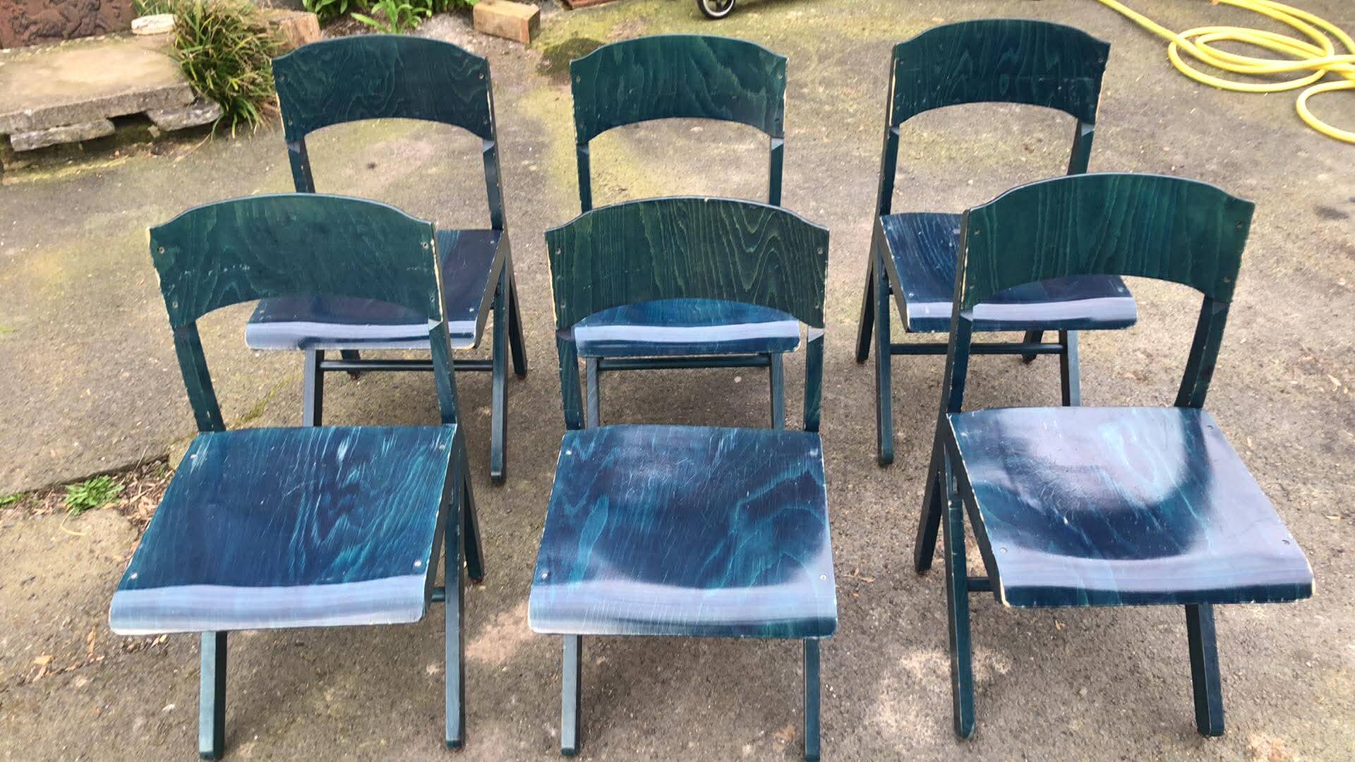 Set of 4 BAUMANN chairs, series K, late 80s to early 90s.