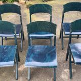 Set of 4 BAUMANN chairs, series K, late 80s to early 90s.