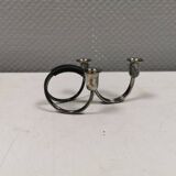 Small candle holder in tarnished silver, with place for three small candles