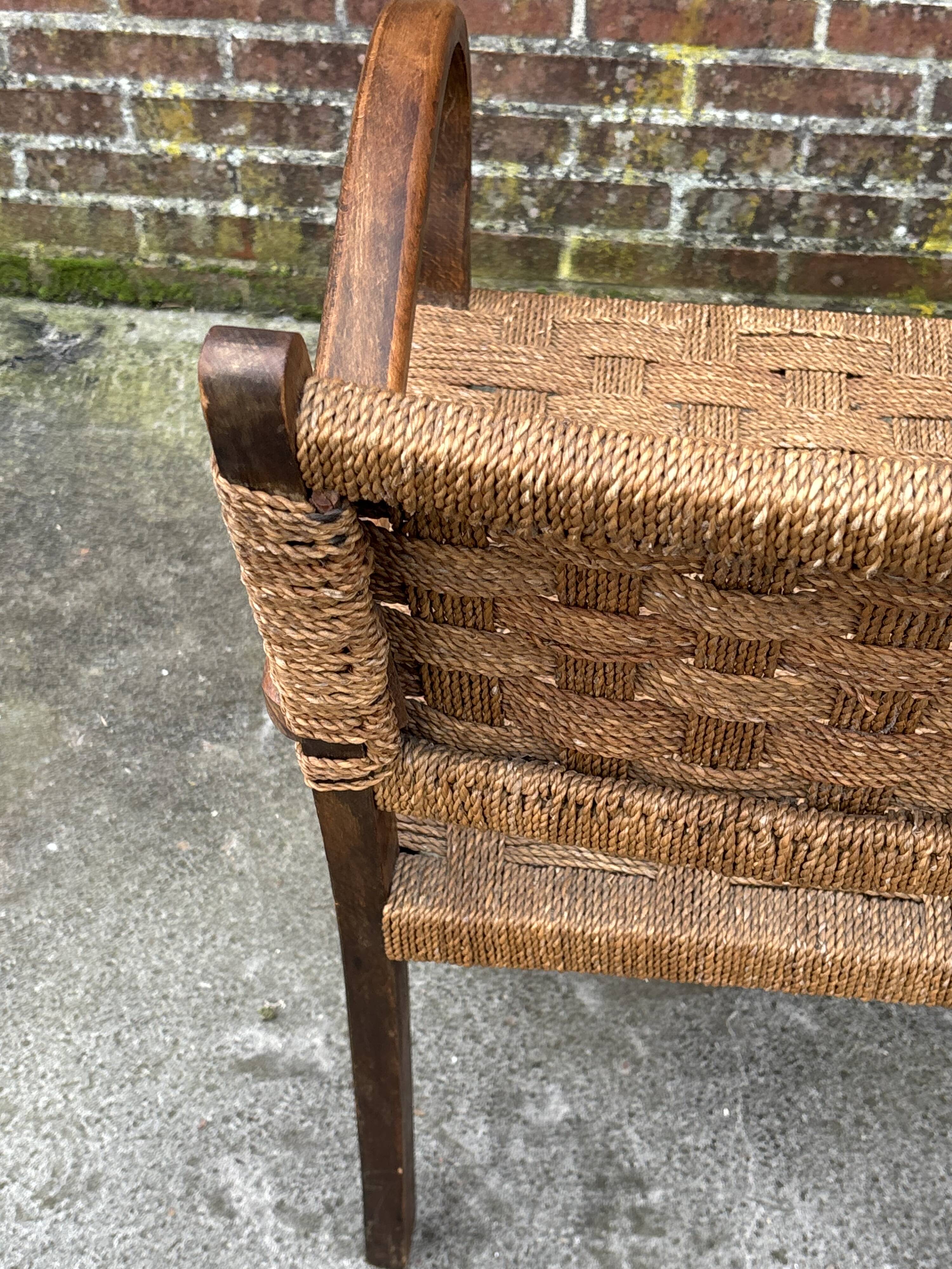 Bauhaus rope chair easy chair Erich Dieckmann style