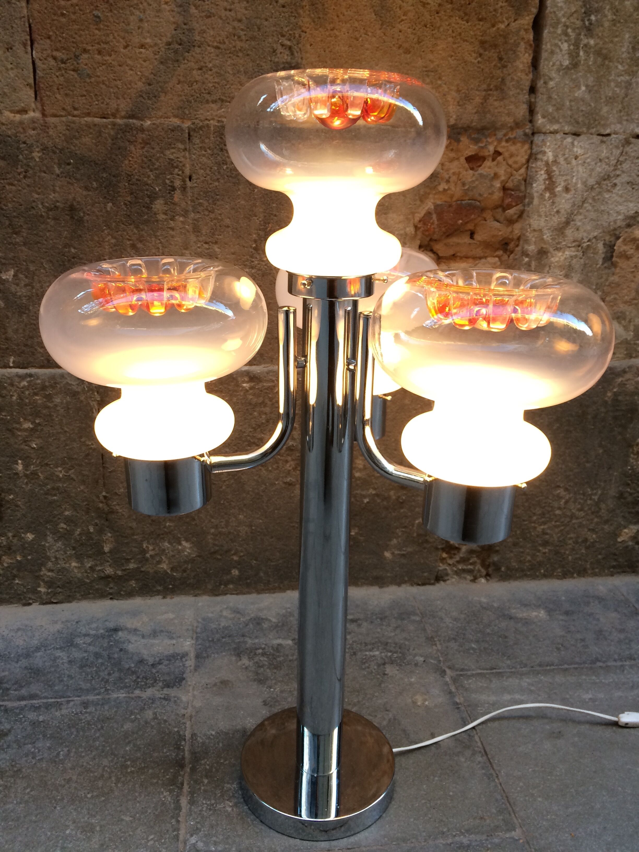 Design floor lamp 4 tulips